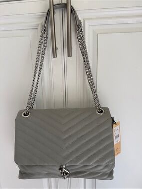 Rebecca Minkoff Edie flap shoulder bag, Perla